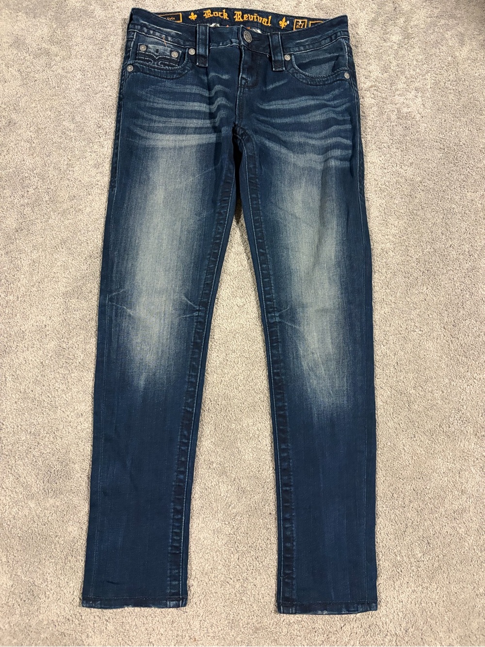 Rock Revival Women's Skinny Jeans - Dark Blue Wash
